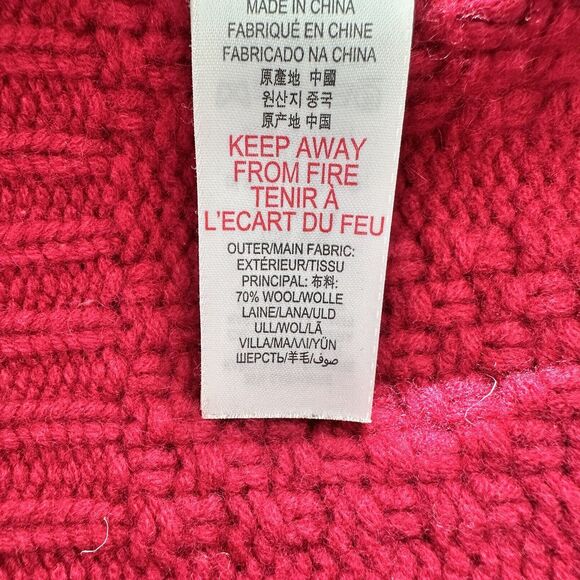 Burberry Children XS red wool blend  Knit beanie Hat - Picture 6 of 7